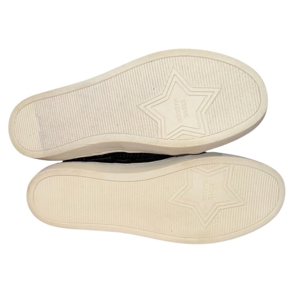 EUC Women’s Steve Madden Smiley Black Sequin High-top sneakers Size 9 - Picture 5 of 8